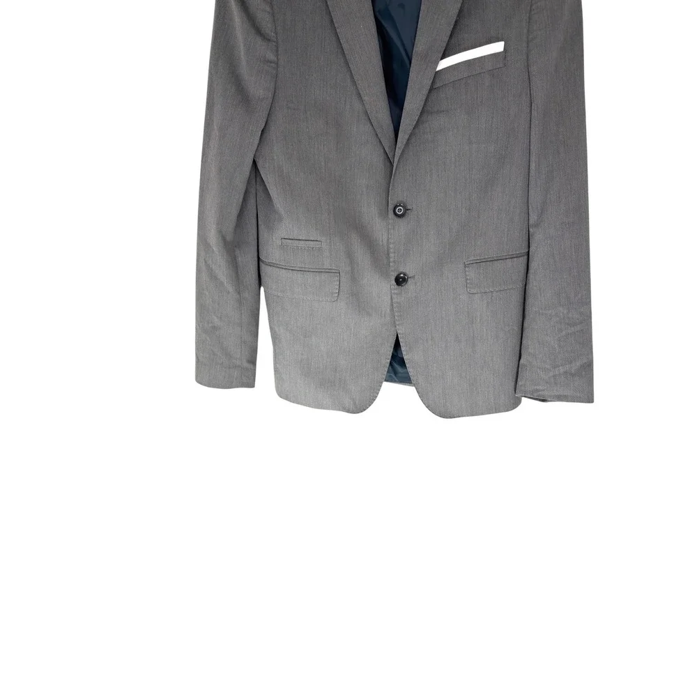 Zara Man Blazer Gray Sports Coat Single Breasted‎ Office Work Business Size 40